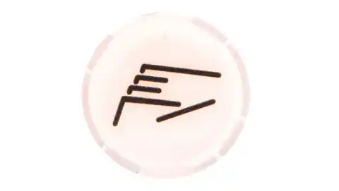 ⁨Soczewka przycisku 22mm płaska biała z symbolem RECZNE M22-XDL-W-X9 218307⁩ w sklepie Wasserman.eu