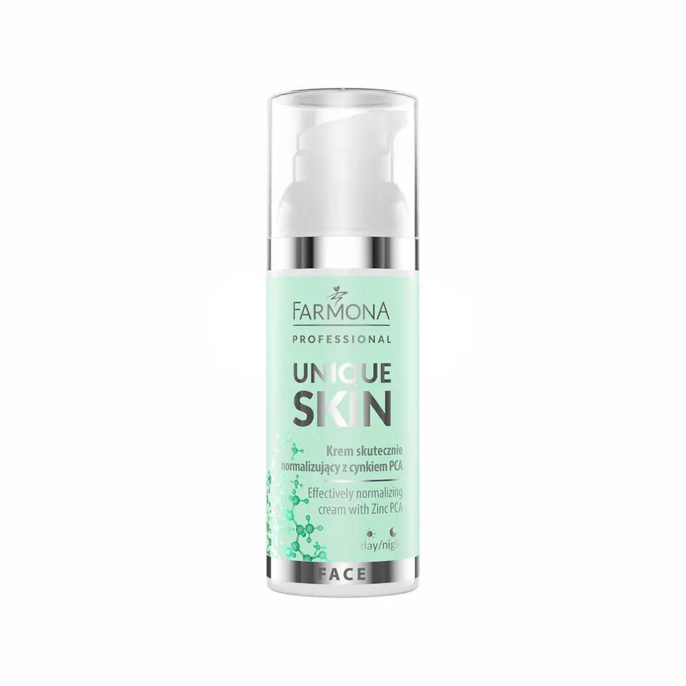 ⁨Farmona unique skin krem skutecznie normalizujący z cynkiem PCA 50 ml⁩ w sklepie Wasserman.eu