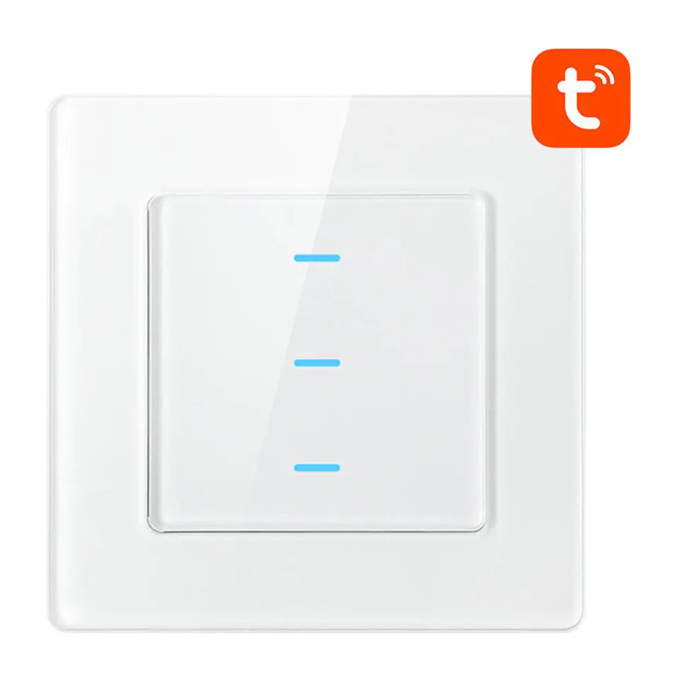 ⁨Dotykowy Włącznik Światła WiFi Avatto N-TS10-W3 Potrójny TUYA (biały)⁩ w sklepie Wasserman.eu