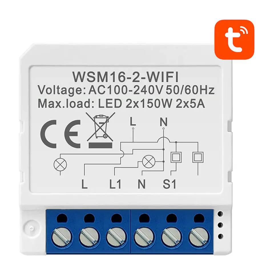 ⁨Inteligentny przełącznik dopuszkowy Wi-Fi Avatto WSM16-W2 TUYA⁩ w sklepie Wasserman.eu