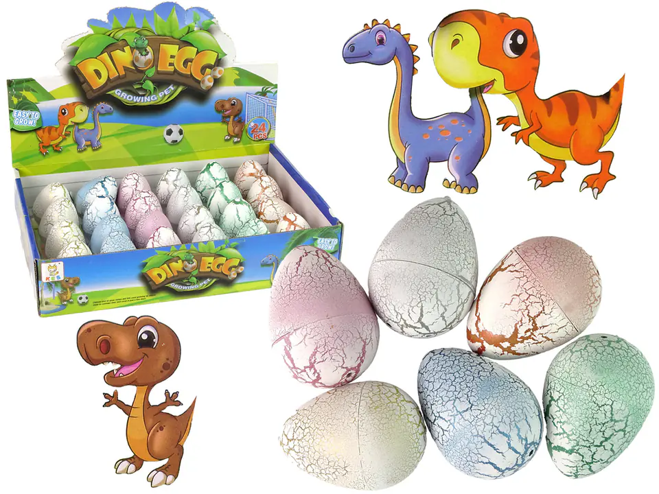 Wykluwające się Magiczne Jajko Dinozaura Rosnące 6 cm Białe w sklepie Wasserman.eu