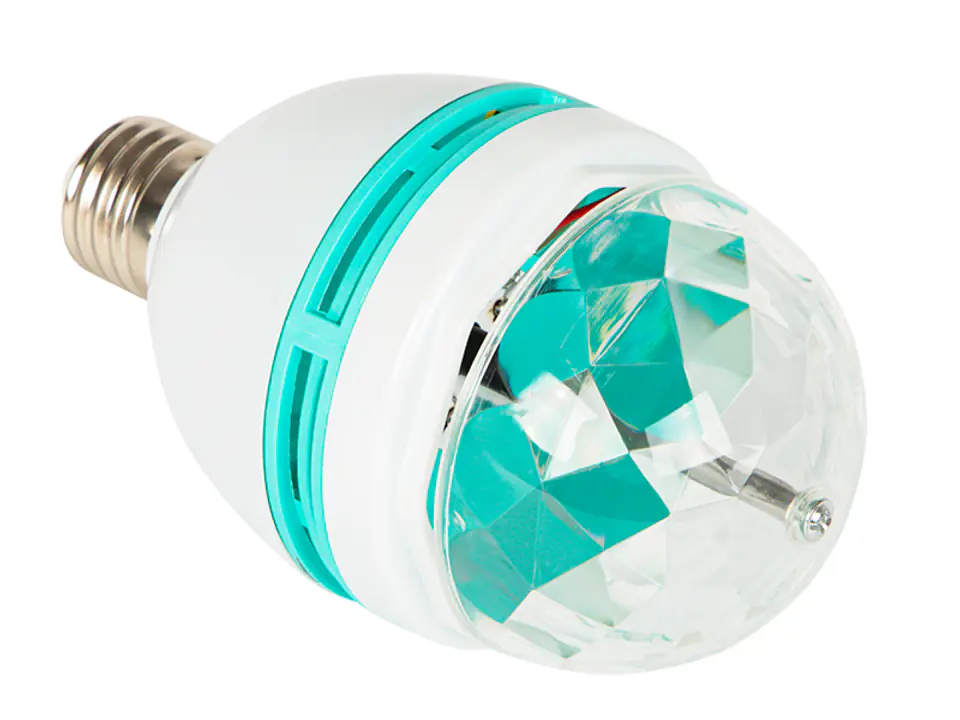 ⁨Żarówka LED E27 3W RGB kolorowa disco⁩ w sklepie Wasserman.eu