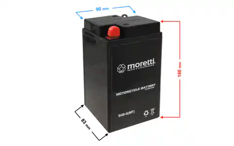 ⁨Akumulator Moretti AGM (Gel) B49-6⁩ w sklepie Wasserman.eu