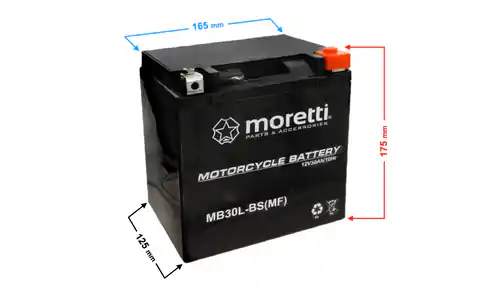 ⁨Akumulator Moretti AGM MB30L-BS 12V 30Ah⁩ w sklepie Wasserman.eu