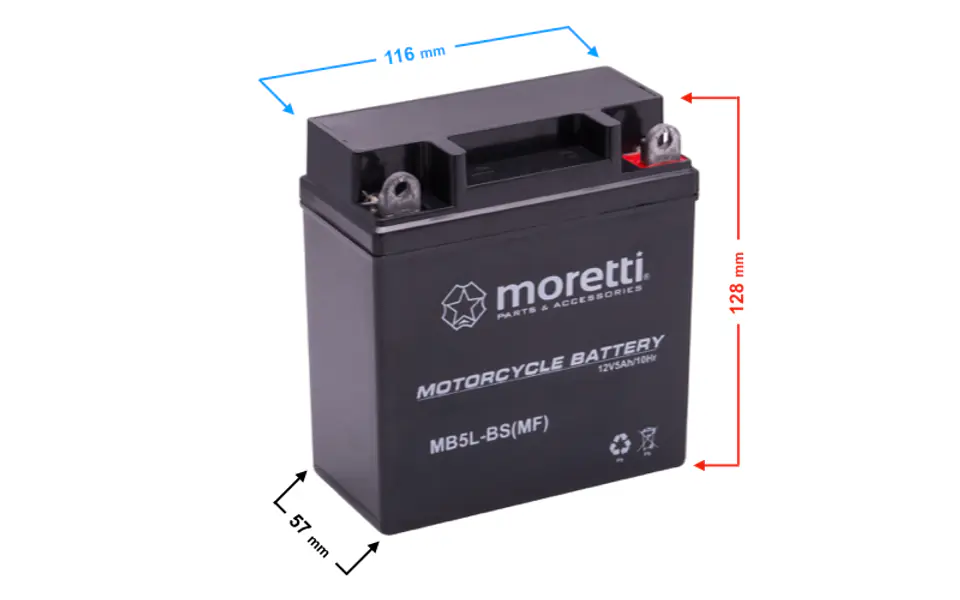 ⁨Akumulator Moretti AGM (Gel) MB5L-BS⁩ w sklepie Wasserman.eu