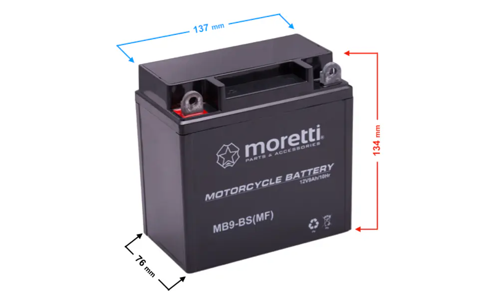 ⁨Akumulator Moretti AGM (Gel) MB9-BS⁩ w sklepie Wasserman.eu
