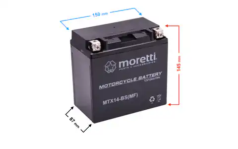 ⁨Akumulator Moretti AGM (Gel) MTX14-BS⁩ w sklepie Wasserman.eu