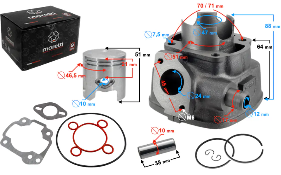 ⁨Cylinder Aprillia SR50 47mm⁩ w sklepie Wasserman.eu