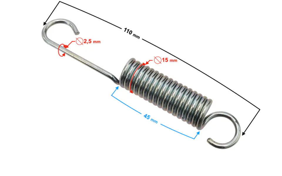 ⁨Sprężyna podpory bocznej do motoroweru Fighter 2 / Sprint 2⁩ w sklepie Wasserman.eu