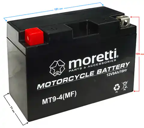 ⁨Akumulator Moretti AGM (Gel) MT9-4⁩ w sklepie Wasserman.eu