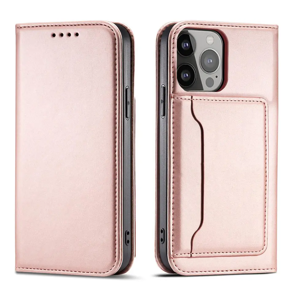 ⁨Magnet Card Case etui Samsung Galaxy A23 5G pokrowiec z klapką portfel podstawka różowe⁩ w sklepie Wasserman.eu