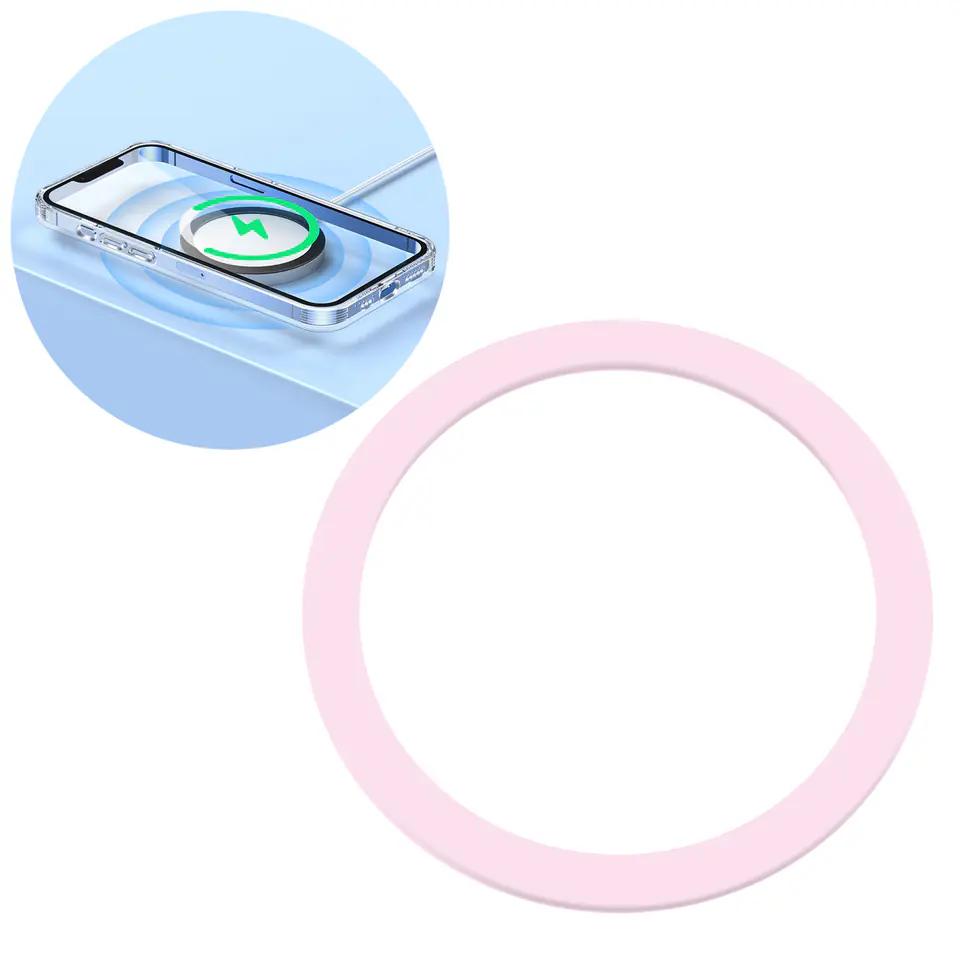 ⁨Joyroom metalowy pierścień magnetyczny do smartfona różowy (JR-Mag-M3)⁩ w sklepie Wasserman.eu