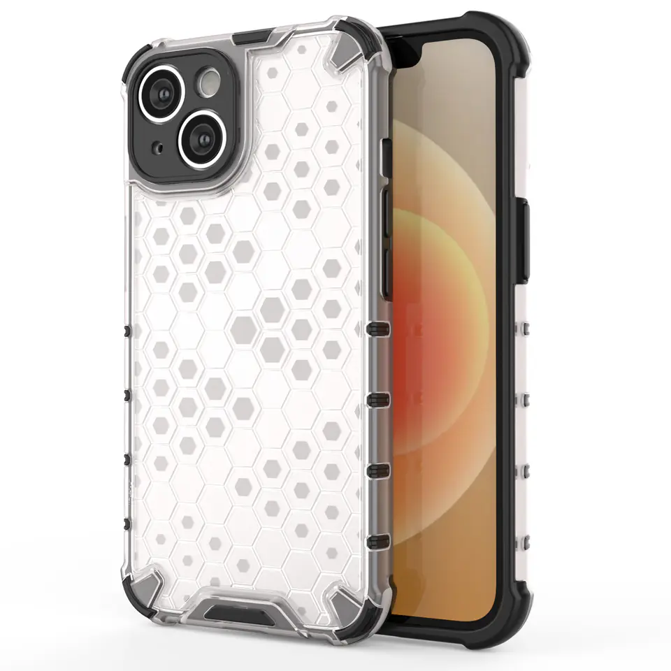 ⁨Honeycomb etui iPhone 14 Plus pancerny hybrydowy pokrowiec przezroczyste⁩ w sklepie Wasserman.eu
