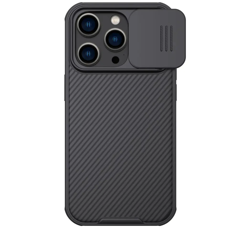 ⁨Nillkin CamShield Pro Case etui iPhone 14 Pro pancerny pokrowiec osłona na aparat kamerę czarny⁩ w sklepie Wasserman.eu