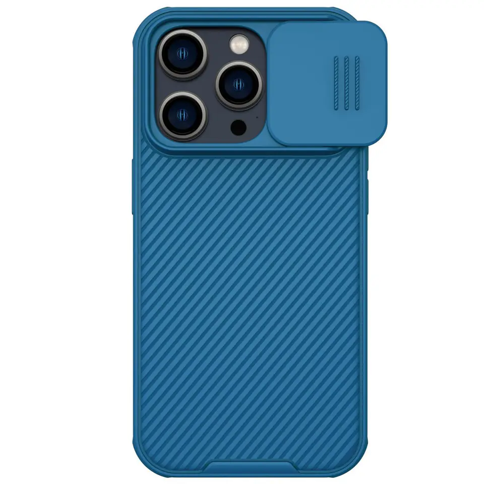 ⁨Nillkin CamShield Pro Case etui iPhone 14 Pro pancerny pokrowiec osłona na aparat kamerę niebieski⁩ w sklepie Wasserman.eu