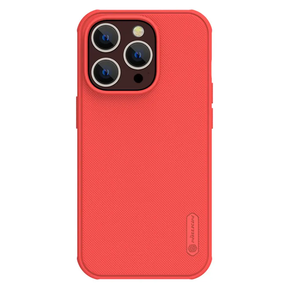 ⁨Nillkin Super Frosted Shield Pro etui iPhone 14 Pro pokrowiec na tył plecki czerwony⁩ w sklepie Wasserman.eu
