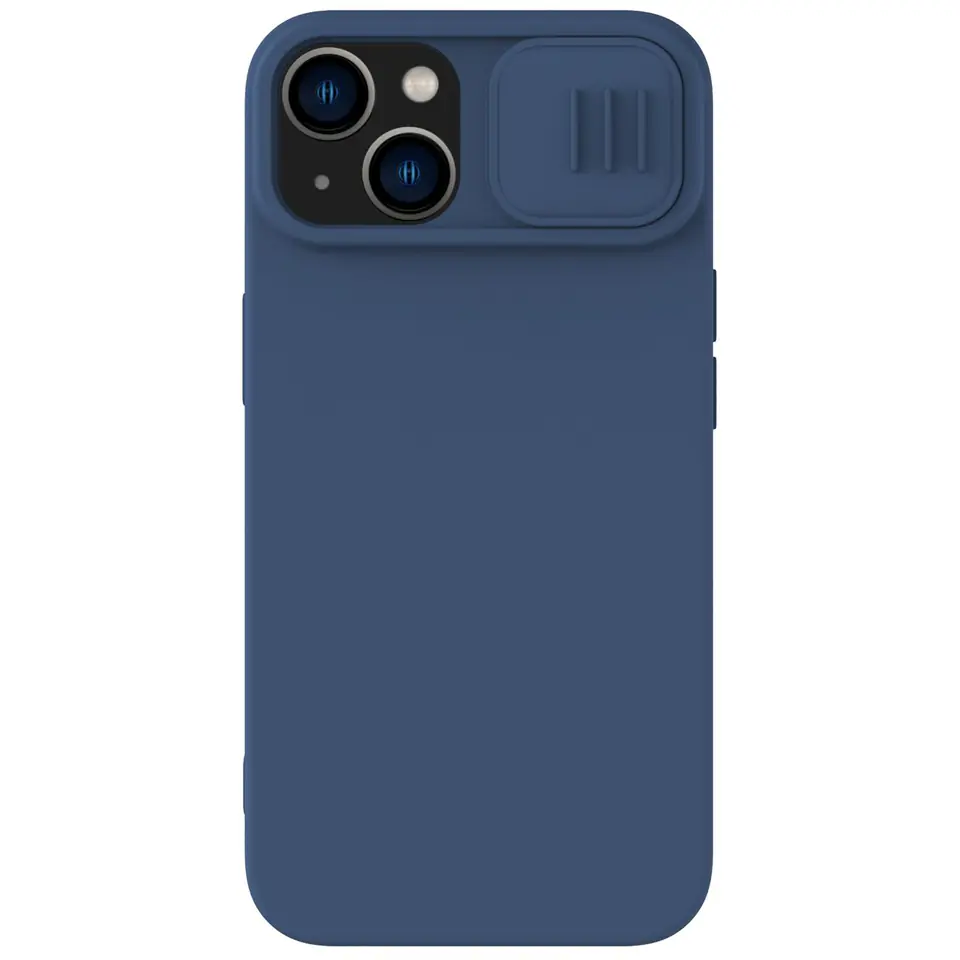 ⁨Nillkin CamShield Silky Silicone Case etui iPhone 14 Plus pokrowiec z osłoną na aparat niebieski⁩ w sklepie Wasserman.eu