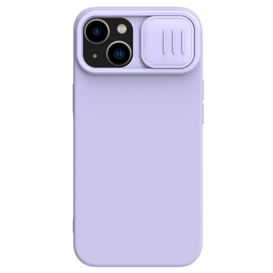 ⁨Nillkin CamShield Silky Silicone Case etui iPhone 14 Plus pokrowiec z osłoną na aparat fioletowy⁩ w sklepie Wasserman.eu