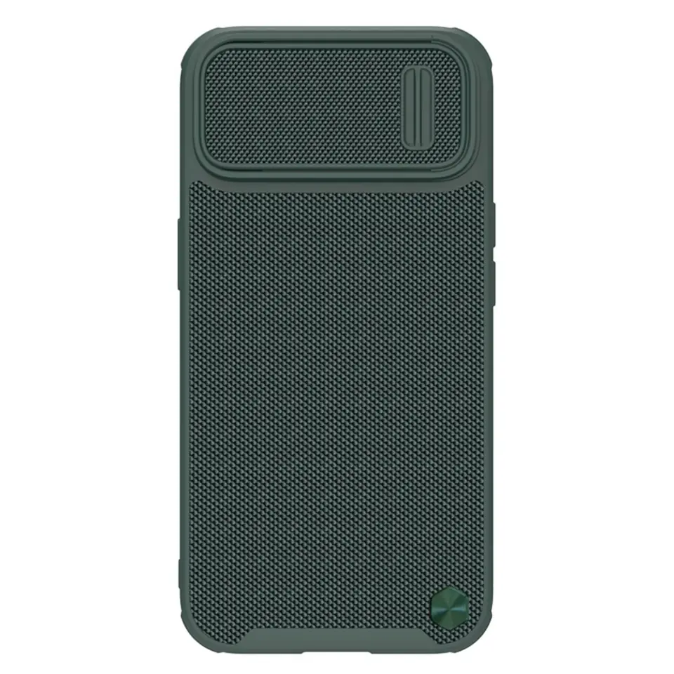 ⁨Nillkin Textured S Case etui iPhone 14 Pro Max pancerny pokrowiec z osłoną na aparat ciemnozielone⁩ w sklepie Wasserman.eu