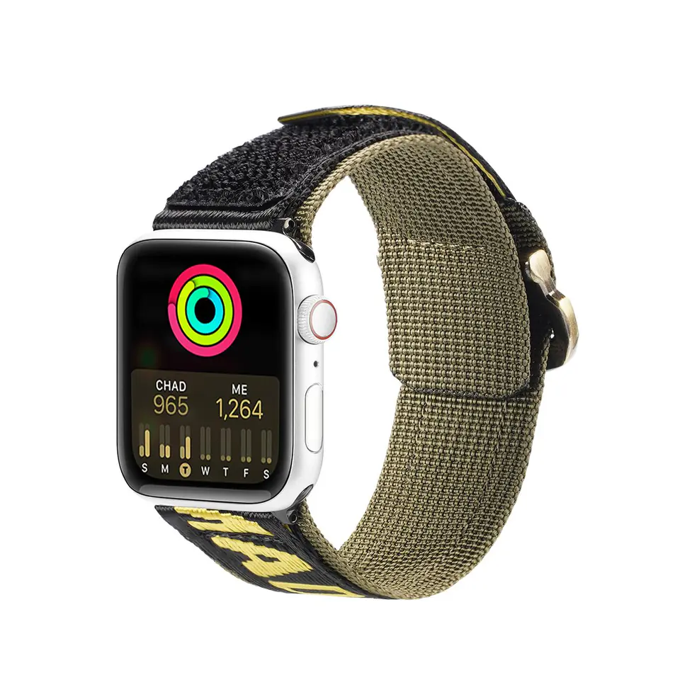 ⁨Dux Ducis Strap (Outdoor  Version) pasek Apple Watch Ultra, SE, 8, 7, 6, 5, 4, 3, 2, 1 (49, 45, 44, 42  mm) nylonowa opaska bransoleta żółto-zielony⁩ w sklepie Wasserman.eu