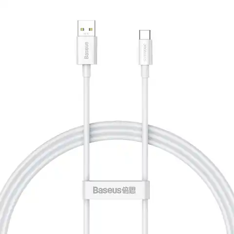 ⁨Baseus Superior Series kabel SUPERVOOC USB-A do USB-C 65W 1m biały⁩ w sklepie Wasserman.eu