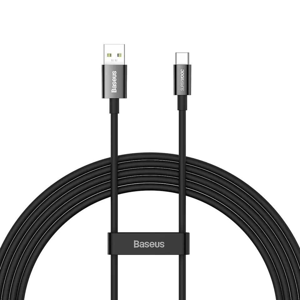 ⁨Baseus Superior Series kabel SUPERVOOC USB-A do USB-C 65W 2m czarny⁩ w sklepie Wasserman.eu