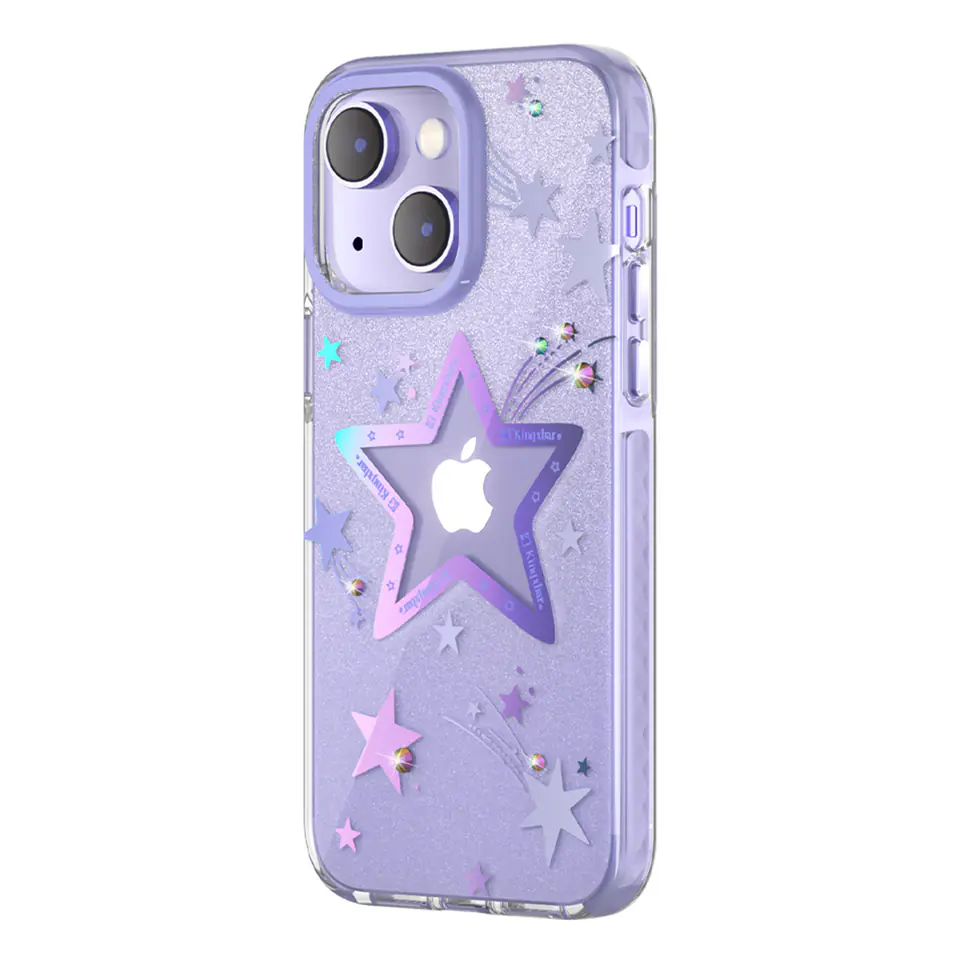 ⁨Kingxbar Heart Star Series etui iPhone 14 Plus etui w gwiazdki purple star⁩ w sklepie Wasserman.eu