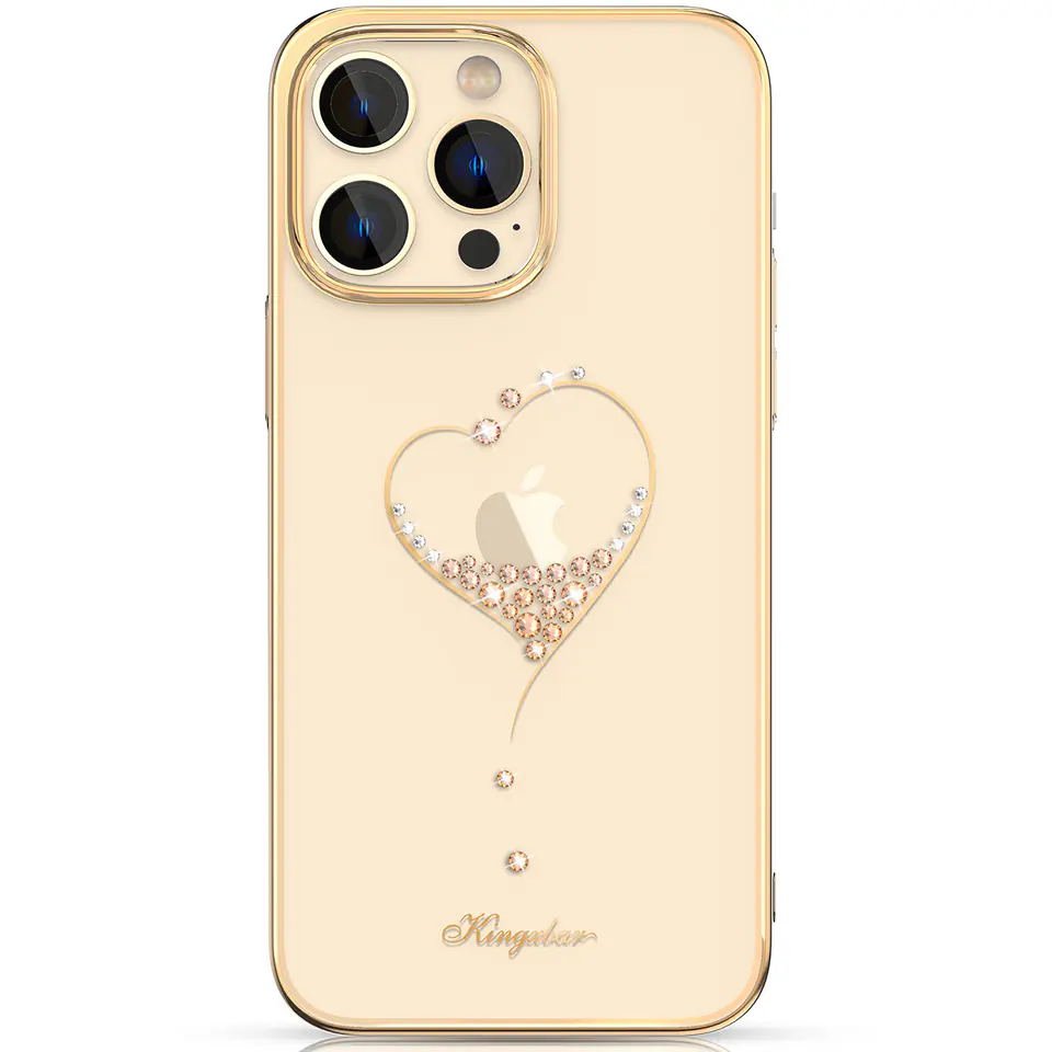 ⁨Kingxbar Wish Series etui iPhone 14 Plus ozdobione kryształami złote⁩ w sklepie Wasserman.eu