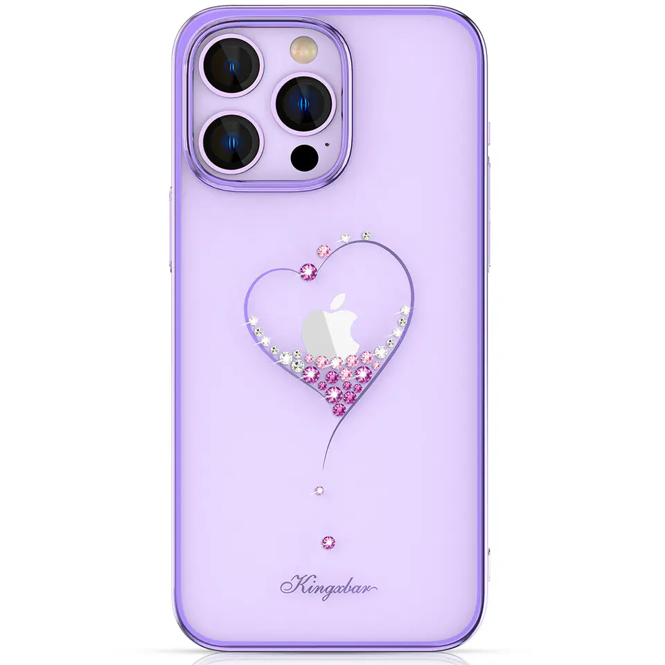 ⁨Kingxbar Wish Series etui iPhone 14 Pro ozdobione kryształami fioletowe⁩ w sklepie Wasserman.eu
