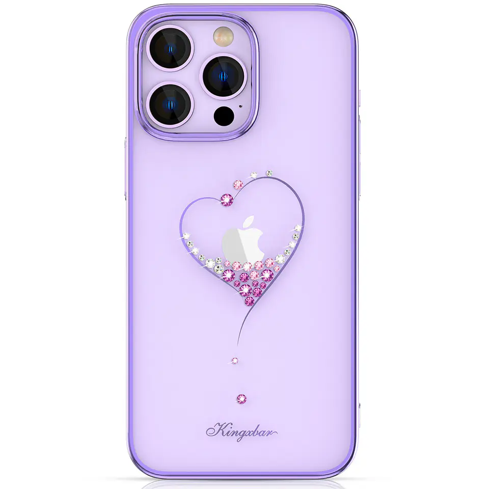 ⁨Kingxbar Wish Series etui iPhone 14 Pro Max ozdobione kryształami fioletowe⁩ w sklepie Wasserman.eu