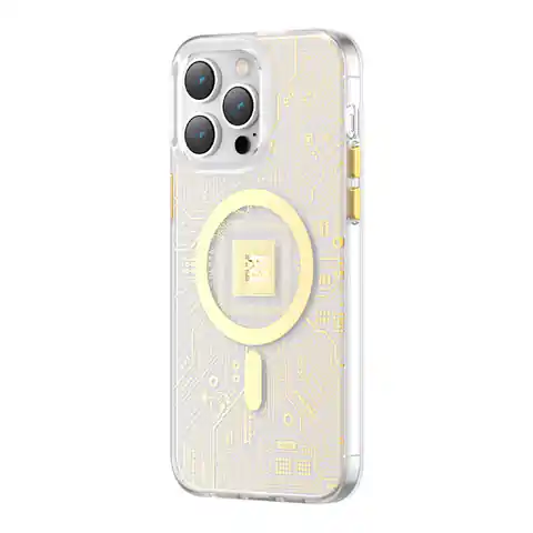 ⁨Kingxbar PQY Geek Series magnetyczne etui iPhone 14 MagSafe złote⁩ w sklepie Wasserman.eu