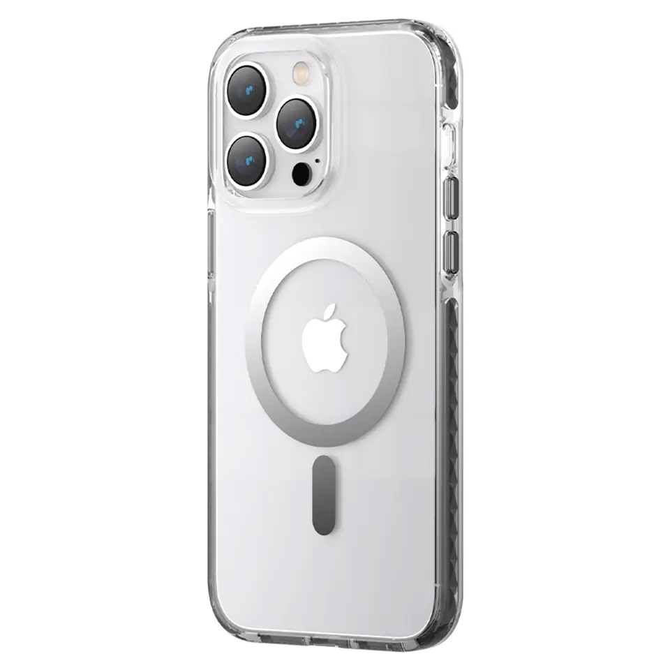 ⁨Kingxbar PQY Ice Crystal Series magnetyczne etui iPhone 14 Pro MagSafe szare⁩ w sklepie Wasserman.eu