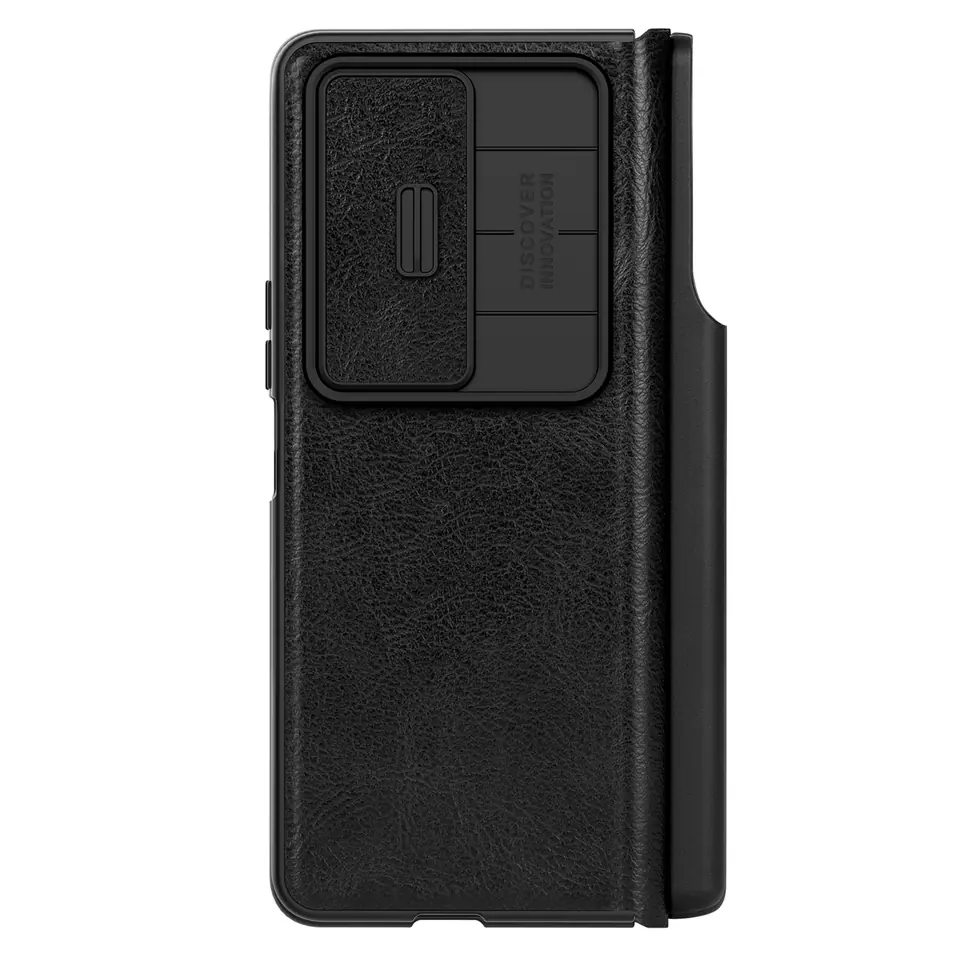 ⁨Nillkin Qin Leather Pro Case etui Samsung Galaxy Z Fold 4 pokrowiec osłoną na aparat i miejscem na rysik czarne⁩ w sklepie Wasserman.eu