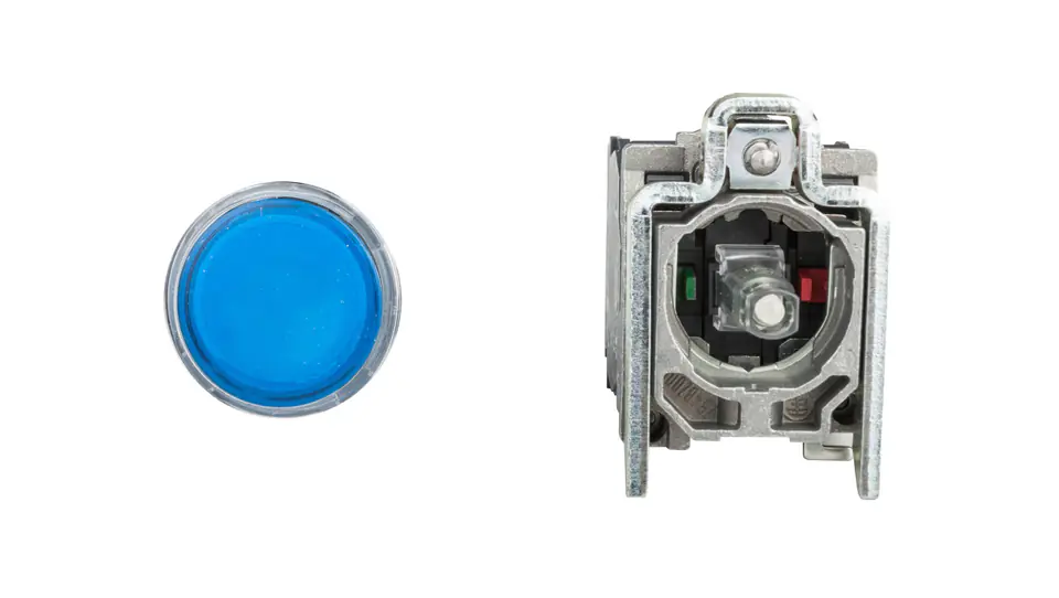 ⁨Control button 22mm blue self-return with backlight 1Z 1R XB4BW36B5⁩ at Wasserman.eu