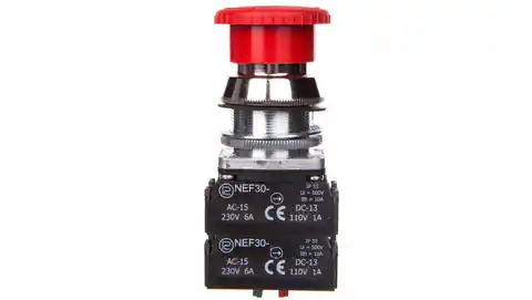 ⁨Safety button 30mm 2Z 2R IP56 by rotation W0-NEF30-DRP 2X2Y C⁩ at Wasserman.eu