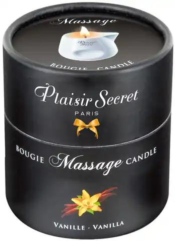 ⁨Świeca do masażu Wanilia 80 ml Plaisir Secret⁩ w sklepie Wasserman.eu