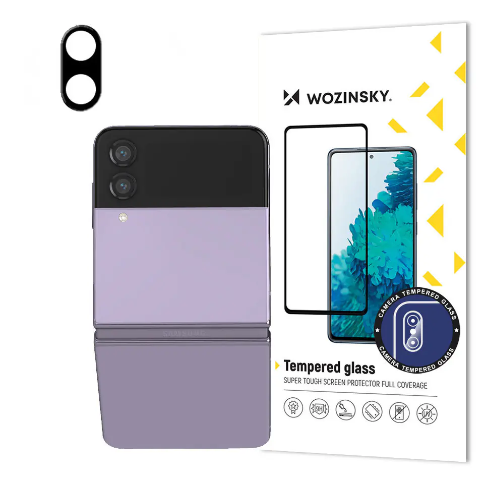 ⁨Wozinsky Full Camera Glass szkło hartowne Samsung Galaxy Z Flip 4 na aparat kamerę 9H⁩ w sklepie Wasserman.eu