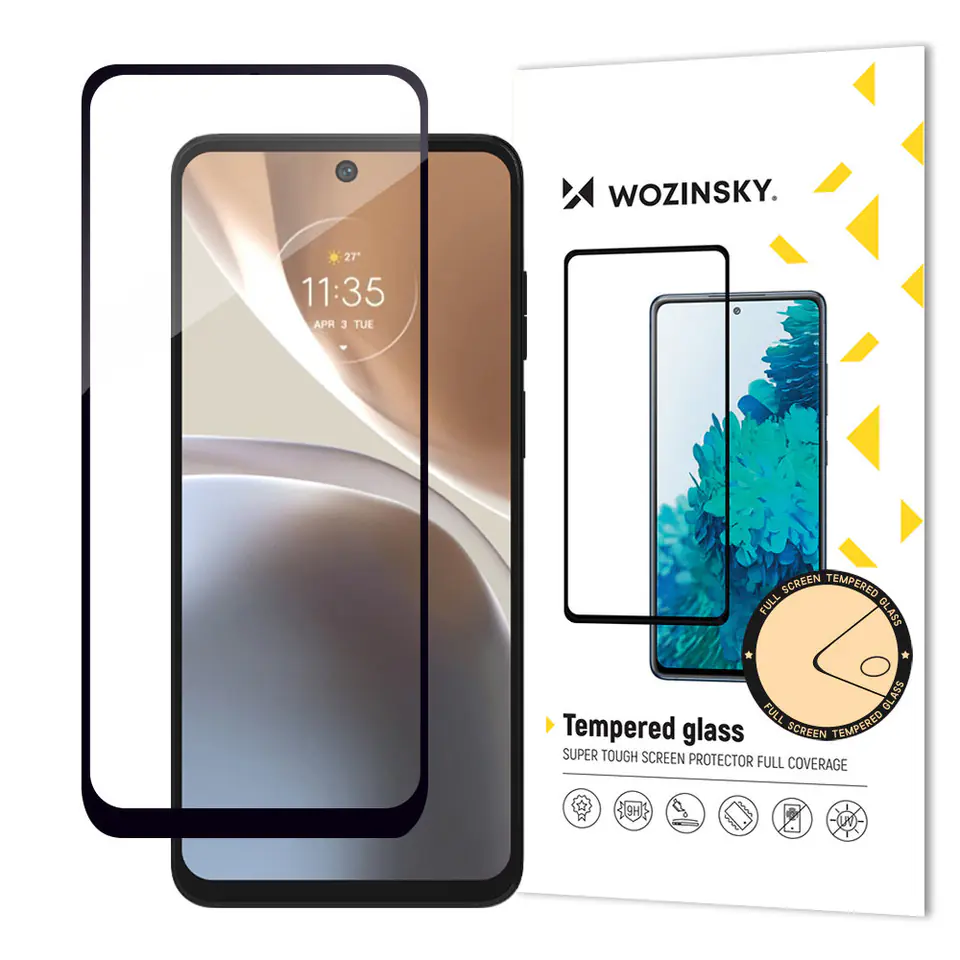 ⁨Wozinsky Full Glue Tempered Glass szkło hartowane Motorola Moto G32 9H na cały ekran z czarną ramką⁩ w sklepie Wasserman.eu