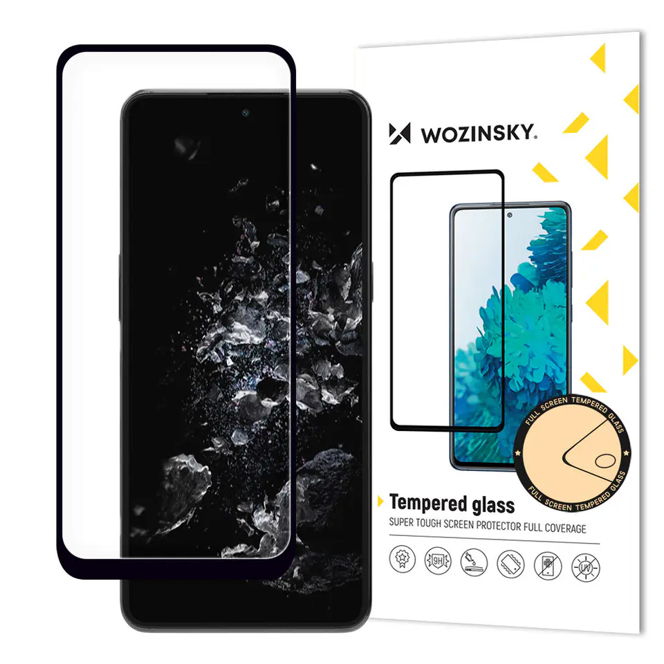 ⁨Wozinsky Full Glue Tempered Glass szkło hartowane OnePlus 10T / OnePlus Ace Pro 9H na cały ekran z czarną ramką⁩ w sklepie Wasserman.eu