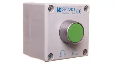 ⁨Kaseta sterownicza przycisk kryty zielony SP22K1\01-1⁩ w sklepie Wasserman.eu
