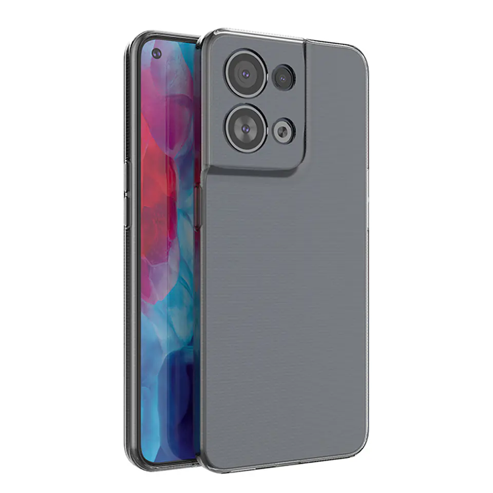 ⁨Ultra Clear 0.5mm etui Oppo Reno 8 Pro cienki pokrowiec przezroczyste⁩ w sklepie Wasserman.eu