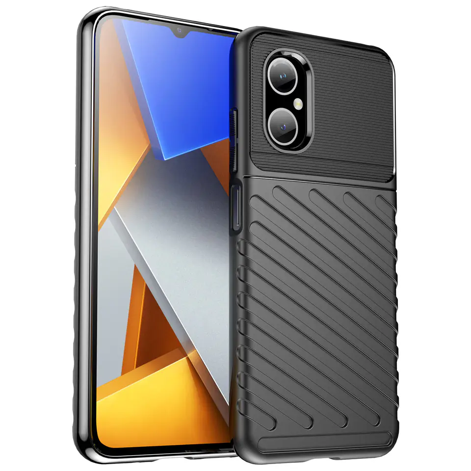 ⁨Thunder Case etui Xiaomi Redmi Note 11E /Redmi 10 5G / Redmi 10 Prime+ 5G / Poco M4 5G silikonowy pancerny pokrowiec czarne⁩ w sklepie Wasserman.eu