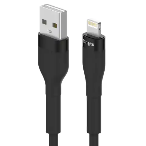 ⁨Ringke kabel USB-A - Lightning 480Mb/s 12W 1.2m czarny (CB09963RS)⁩ w sklepie Wasserman.eu