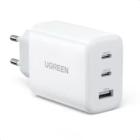 ⁨Wall charger UGREEN CD275, 2x USB-C, 1x USB, 65W (white)⁩ at Wasserman.eu