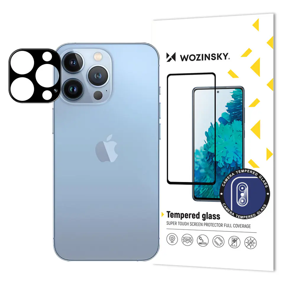 ⁨Wozinsky Full Camera Glass iPhone 14 Pro/14 Pro Max szkło hartowane 9H na cały aparat kamerę⁩ w sklepie Wasserman.eu