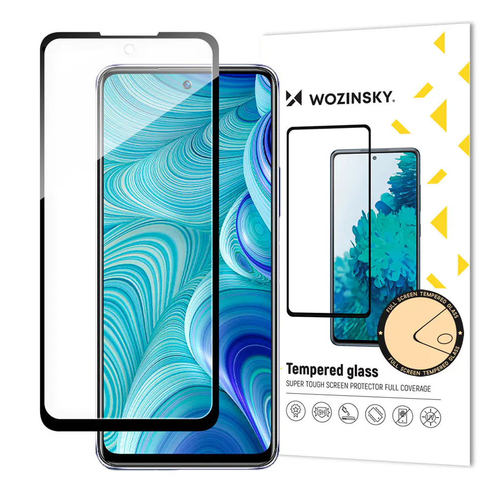 ⁨Wozinsky Full Glue szkło hartowane Infinix Hot 11S NFC na cały ekran z ramką czarny (case friendly)⁩ w sklepie Wasserman.eu