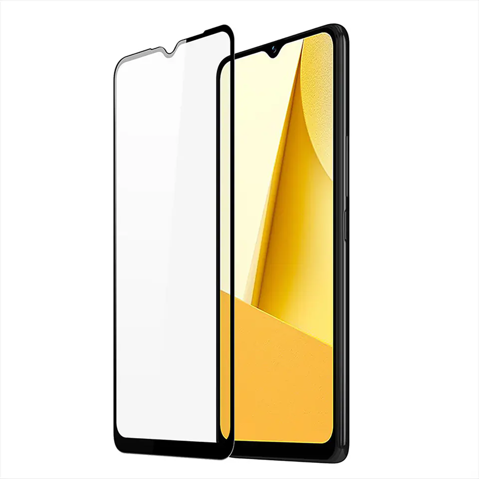 ⁨Dux Ducis 9D Tempered Glass szkło hartowane Vivo Y16 / Y02s na cały ekran z ramką czarny (case friendly)⁩ w sklepie Wasserman.eu