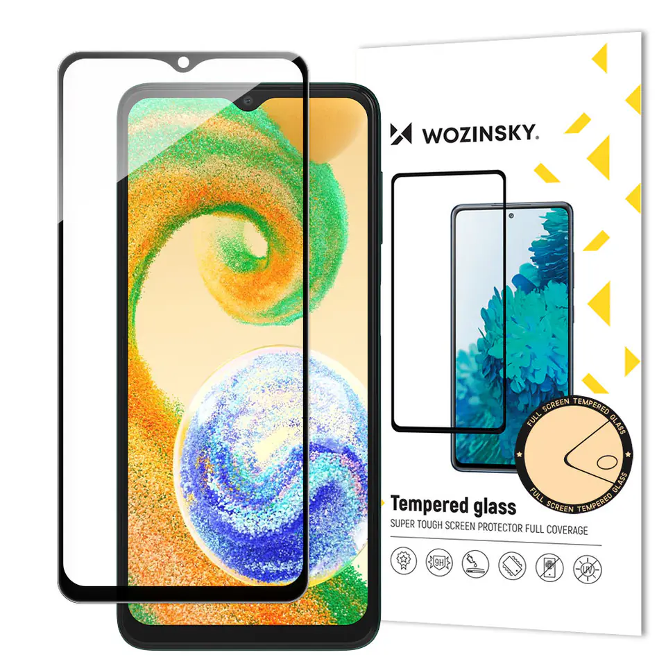 ⁨Wozinsky Full Glue Tempered Glass szkło hartowane Samsung Galaxy A04s 9H na cały ekran z czarną ramką⁩ w sklepie Wasserman.eu