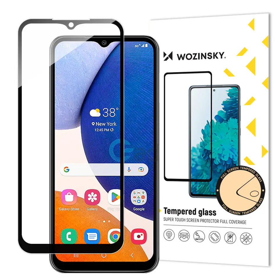 ⁨Wozinsky Full Glue Tempered Glass szkło hartowane Samsung Galaxy A14 5G 9H na cały ekran z czarną ramką⁩ w sklepie Wasserman.eu