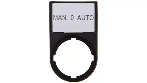 ⁨Tabliczka opisowa MAN-0-AUTO 50x30mm czarna 22mm prostokątna M22S-ST-GB12 216501⁩ w sklepie Wasserman.eu
